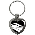 White and black harmony Key Chains (Heart) 