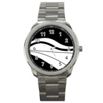 White and black harmony Sport Metal Watch