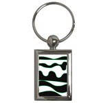 Green, white and black Key Chains (Rectangle) 