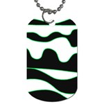Green, white and black Dog Tag (One Side)