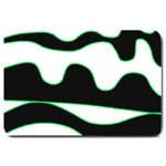 Green, white and black Large Doormat 