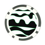 Green, white and black Poker Chip Card Guards (10 pack) 