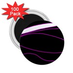 Purple, white and black lines 2.25  Magnets (100 pack) 