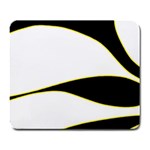 Yellow, black and white Large Mousepads