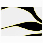Yellow, black and white Large Glasses Cloth (2-Side)