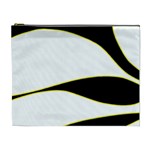 Yellow, black and white Cosmetic Bag (XL)