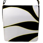 Yellow, black and white Flap Messenger Bag (S)