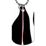 White, red and black Dog Tag (One Side)