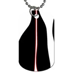 White, red and black Dog Tag (Two Sides)