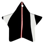 White, red and black Star Ornament (Two Sides) 