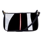 White, red and black Shoulder Clutch Bags