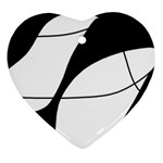 White and black shadow Ornament (Heart) 