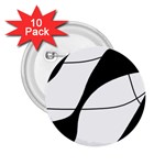White and black shadow 2.25  Buttons (10 pack) 