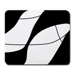 White and black shadow Large Mousepads