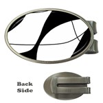 White and black shadow Money Clips (Oval) 