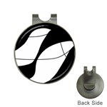 White and black shadow Hat Clips with Golf Markers