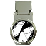 White and black shadow Money Clip Watches