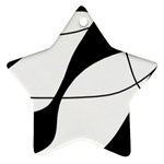 White and black shadow Star Ornament (Two Sides) 