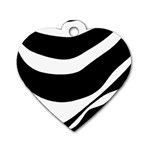 White or black Dog Tag Heart (Two Sides)