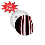White, red and black lines 1.75  Buttons (100 pack) 