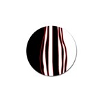 White, red and black lines Golf Ball Marker (10 pack)