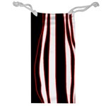 White, red and black lines Jewelry Bags