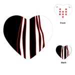 White, red and black lines Playing Cards (Heart) 