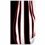 White, red and black lines Canvas 40  x 72  