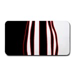 White, red and black lines Medium Bar Mats