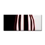 White, red and black lines Hand Towel