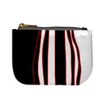 White, red and black lines Mini Coin Purses