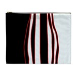 White, red and black lines Cosmetic Bag (XL)