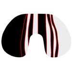 White, red and black lines Travel Neck Pillows