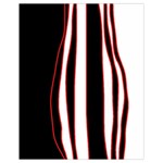 White, red and black lines Drawstring Bag (Small)