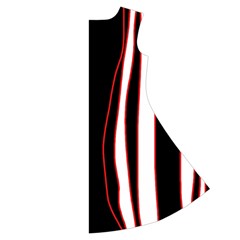 White, red and black lines Short Sleeve V Back Right