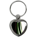 Colorful lines harmony Key Chains (Heart) 