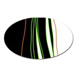 Colorful lines harmony Oval Magnet