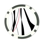 Red, white and black elegant design Poker Chip Card Guards
