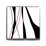 Red, white and black elegant design Memory Card Reader (Square)