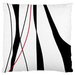 Red, white and black elegant design Large Cushion Case (One Side)