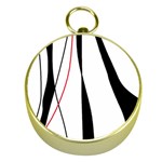 Red, white and black elegant design Gold Compasses