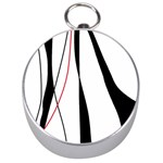 Red, white and black elegant design Silver Compasses