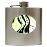Colorful lines - abstract art Hip Flask (6 oz)