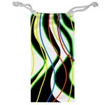 Colorful lines - abstract art Jewelry Bags