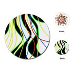Colorful lines - abstract art Playing Cards (Round) 
