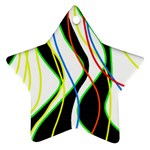 Colorful lines - abstract art Star Ornament (Two Sides) 