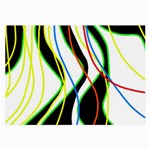 Colorful lines - abstract art Large Glasses Cloth