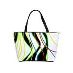 Colorful lines - abstract art Shoulder Handbags