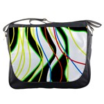 Colorful lines - abstract art Messenger Bags