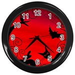 Halloween landscape Wall Clocks (Black)
